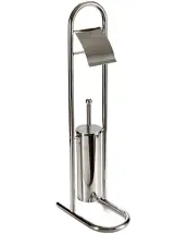 PORTAROLLOS PIE ESCOBILLERO WC INOX 80cm 50689-50691 BERILO