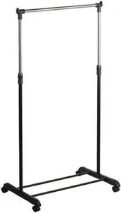 PERCHERO METALICO 1 BARRA RUEDAS 42x78x162cm 78283 KIPIT