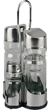 JUEGO ACEITERA VINAGRERA 4 PIEZAS INOXIDABLE 1480 LIFESTYLE