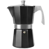 CAFETERA ALUMINIO INDUCCION NEGRA 3-6T. EVVA 623106 IBILI