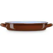 TARTERA FUENTE PORCELANA 2 ASAS TRADICION TEJA 28cm