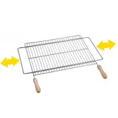 PARRILLA EXTENSIBLE BARBACOA 60-70x40cm ZINCADA 2724 SAUVIC