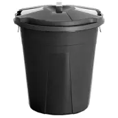 CUBO BASURA CON TAPA PLASTICO NEGRO 50lt CU-50N