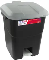 CONTENEDOR CON PEDAL 50lt TAPA GRIS 430008 TAYG