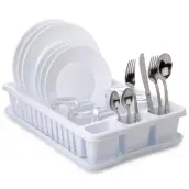 ESCURREPLATOS PLASTICO BLANCO BANDEJA 42x27cm 1127001 TATAY