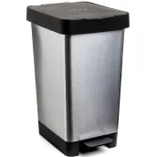 CUBO BASURA PEDAL PLASTICO 25lt SMART STEEL 1021301 TATAY