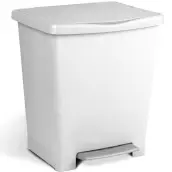 CUBO BASURA PEDAL PLASTICO BLANCO 23lt MILLENIUM 1101401 TATAY