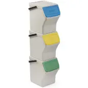SET 3 CUBOS RECICLAJE MODULAR 20lt 1105701 TATAY