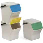 SET 3 CUBOS RECICLAJE MODULAR 20lt 1105701 TATAY