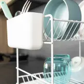 ESCURREPLATOS 519 PLASTIF. BLANCO C/BANDEJA PEQUEÑO 89000