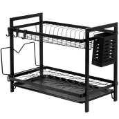 ESCURREPLATOS METAL NEGRO 48x24x34cm 1127127 TATAY