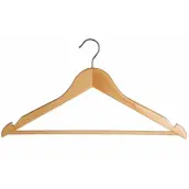 PAQ. 6 PERCHAS TRAJE MADERA BARNIZADA 42cm 2702551 GSC