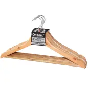 PAQ. 6 PERCHAS TRAJE MADERA BARNIZADA 42cm 2702551 GSC
