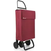 CARRO COMPRA 2+2 4R NYLON BURDEOS/ROJO JEA032 ROLSER
