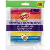 PACK 10 BAYETAS MULTIUSO MICROFIBRA 31x29cms 7100296384 SCOTCH BRITE 3M