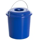 CUBO BASURA PLASTICO CON TAPA 14lt CU-14 PLASV