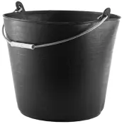 CESTO PLASTICO NEGRO ASA METAL 26lt CAP26AM PLASVIDAVI