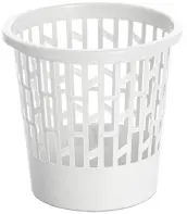 PAPELERA PLASTICO REJILLA BLANCA 12lt P27BL