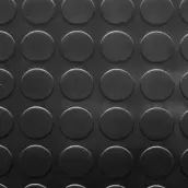 ROLLO SUELO PVC CIRCULOS BOTONES NEGRO 1,3x20mt 1mm 9719/44