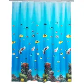 CORTINA BAÑO PVC 180x200cm OCEAN 19122100 WENKO