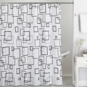 CORTINA BAÑO POLIESTER 180x200cm KUBIC EPID
