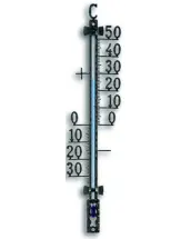 TERMOMETRO EXTERIOR METAL NEGRO 160mm