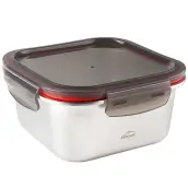 RECIPIENTE TAPER CUADRADO 650ml 14x14x7cm ECOINOX 64613 LACOR
