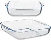 JUEGO 2 BANDEJAS HORNO BOROSILICATO 22x26-28x32 12954 VIVALTO