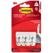 BLISTER 3 PERCHAS PUNTA ALAMBRE 4 TIRAS 225gr 17067 COMMAND 3M