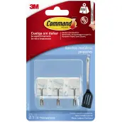 BLISTER 3 PERCHAS TRANSP PUNTA ALAMBRE 4 TIRAS 225gr 17067CLR COMMAND 3M
