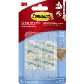 BLISTER 6 PERCHAS TRANSP PEQUEÑA 8 TIRAS 225gr 17006CLR  COMMAND 3M
