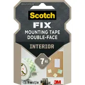 CINTA DOBLE CARA 19mm x1,5mt INTERIOR 7kg 4496G SCOTH 3M