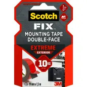 CINTA DOBLE CARA 19mm x1,5mt EXTERIOR 10kg PT1100 SCOTH 3M