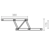 JUEGO BISAGRA ELEVABLE 380x40x22mm PARA MESAS CENTRO 95038