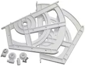 JUEGO BISAGRA PLASTICO COMPAS 280mm PARA ZAPATERO 94025