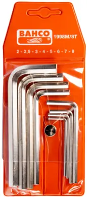 JUEGO 8 LLAVES ALLEN 2-8mm 1998M/8T BAHCO