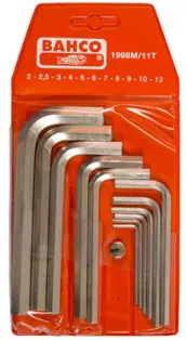 JUEGO 11 LLAVES ALLEN 2-12mm 1998M/11T BAHCO
