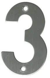 NUMERO 3 INOX 10cm 6771 AMIG