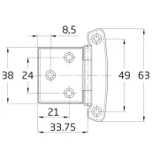 CAJA 50 BISAGRA NEVERA NIQUEL 3 84 AMIG