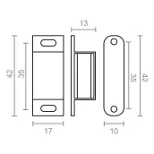 CAJA 100 IMANES GOLPETE BLANCO 42x18mm 10901 MICEL