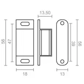 CAJA 50 IMANES GOLPETE BLANCO 56x18mm 10911 MICEL
