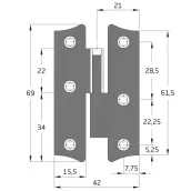 CAJA 25 PERNIOS 395-3 DCH BICROMATADO 69x42mm 271 AMIG