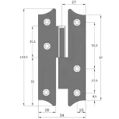 CAJA 25 PERNIOS 395-5 DCH BICROMATADO 110x54mm 275 AMIG
