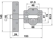 CERROJO LLAVE SEGURIDAD 85mm ORO MOD. 1 5342 AMIG