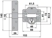 CERROJO LLAVE SEGURIDAD CROMO 88mm MOD. 6 6932 AMIG