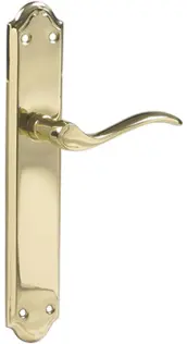 JUEGO MANIVELA LATON PULIDO 242x44mm MOD. ALFA 23518 AMIG