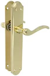 JUEGO MANIVELA LATON PULIDO 242x44mm MOD. ALFA 23518 AMIG