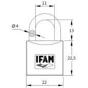 CANDADO 20mm NIQUEL Z20 IFAM