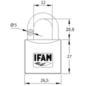 CANDADO 25mm ALTO NIQUEL Z25AL IFAM