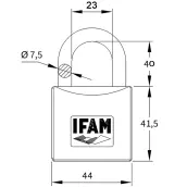CANDADO 45mm ALTO LL/IGUALES Nº14810 NIQUEL Z45AL IFAM